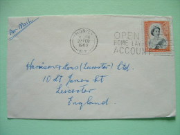 New Zealand 1960 Cover To England - Queen Elizabeth II - Account Slogan - Brieven En Documenten