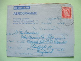New Zealand 1964 Aerogram To England - Queen Elizabeth II - Cartas & Documentos