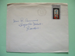 New Zealand 1972 Cover To England - Christmas Stained Glass - Cartas & Documentos