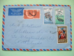 New Zealand 1978 Cover To England - Fishing Hook - Whale Dolphin Conservation - Fishing Ship - Christmas El Greco - Storia Postale