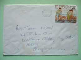 New Zealand 1981 Cover To England - Boy Fishing - Girl With Starfish - Health Stamps - Lettres & Documents