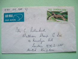 New Zealand 1982 Cover To England - Gecko Lizard (Scott 807) - Brieven En Documenten