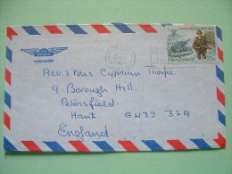 New Zealand 1984 Cover To England - Soldier Korea Cannon (Scott 814) - Cartas & Documentos