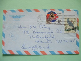 New Zealand 1990 Cover To England - Bird - Commonwealth Games Bicycle - Covers & Documents