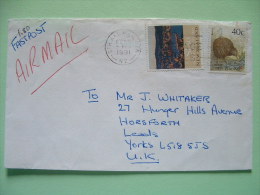 New Zealand 1991 Cover To England - Kiwi Bird - Wellington Mt. Victoria (Scott 995 = 2 $) - Lettres & Documents