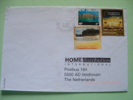 New Zealand 2001 Cover To Holland - Beach Tourism Bungee Jumpers - Christmas - Cartas & Documentos