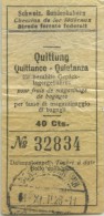 BILLETE DE CHEMINS DE FER FEDERAUX   SUIZA  // 1928 - Europa