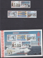 Greenpeace 1997 Mongolia 5v From M/s  Penguins  + M/s   ** Mnh (F3940) - Barcos Polares Y Rompehielos