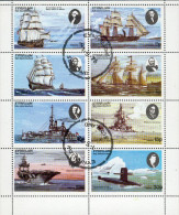 Eynhallow Scotland 1976 - Voiliers & Bateaux De Guerre- Bloc Feuillet De 8 Timbres Oblitérés - Local Issues