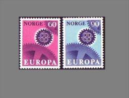 Cept 1967 Norway Mi 555/556 MNH ** YVERT 509/510 - 1967