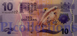 FIJI 10 DOLLARS 2013 PICK 116a UNC PREFIX "FFA" LOW SERIAL NUMBER - Fidschi