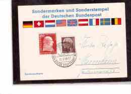 DE516 -    STUTTGART 31.3.1958 - FRANKED WITH MICHEL NR.  180 + 277 - Lettres & Documents