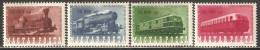 Hungary 1946 Mi# 943-946 ** MNH - Centenary Of Hungarian Railways / Trains - Unused Stamps