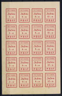 SBZ  Storkow Strausberg 36 B Block 20 Pieces MNH/** Postfrisch Has A Fold - Ungebraucht