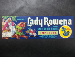 USA - Ancienne étiquette De Caisse De Fruits Et Légumes - (chevaliers) (cavalière) - Fruits Et Légumes