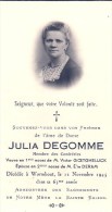 NORD PAS DE CALAIS - 59 - NORD  - WORMHOUT - Carte Mortuaire Julia Degomme è 1945 - Wormhout
