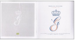 Map Luxemburg Mariage Princier Prince Guillaume-La Comtesse Stephanie De Lannoy - Tarjetas Conmemorativas