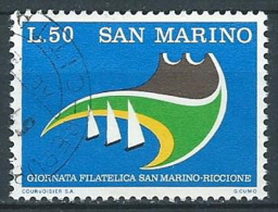 1974 SAN MARINO USATO GIORNATA FILATELICA RICCIONE - VA23 - Usados