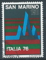 1976 SAN MARINO USATO ESPOSIZIONE FILATELICA ITALIA 76 - VA23 - Usados