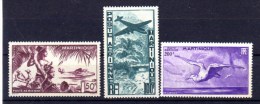 1947  Vues De L’île Martinique , PA 13 / 15*, Cote 57 €,  Beaux Timbres Gravés - Poste Aérienne