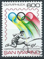 1987 SAN MARINO USATO MONDIALI ATLETICA LEGGERA - VA25 - Oblitérés