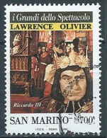 1990 SAN MARINO USATO LAWRENCE OLIVER 700 LIRE - VA25 - Gebraucht