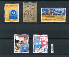 Luxembourg, 1999, Anniversaries, 5 MNH Perforated Stamps, Michel 1474-1478 - Andere & Zonder Classificatie