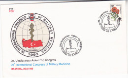 1993 Turkey MILITARY MEDICINE EVENT COVER TURKEY Forces Army Health Stamps - Covers & Documents