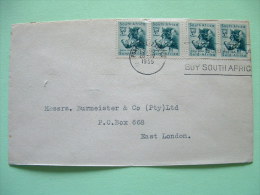 South Africa 1955 Cover To East London - Wild Pig Wart Hog  - "buy South African" Slogan - Cartas