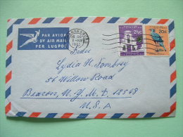 South Africa 1965 Cover To USA - Grapes - Secretary Bird - Covers & Documents