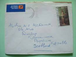 South Africa 1980 Cover To Scotland, U.K. - Lavinia Painting By Gainsborough - Air Mail Label - Briefe U. Dokumente