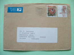 South Africa 1982 Cover To England - Protea Flower - City Hall - Air Mail Label - Covers & Documents