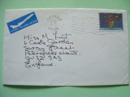 South Africa 1985 Cover To England - Arms - Air Mail Label - Lettres & Documents