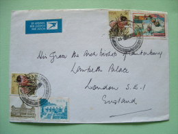 South Africa 1986 Cover To England - Protea Flowers - Buildings - Blood Transfusion Service - Medecine - Brieven En Documenten