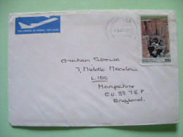 South Africa 1986 Cover To England - Pothole Mountain - Air Mail Label - Covers & Documents