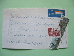 South Africa 1989 Cover To England - Crossing The Drakensburg Mountains - Castle - Flag Air Mail Label - Briefe U. Dokumente