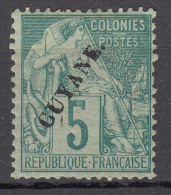 French Guiana, Guyane 1892 Yvert#19 Mint Hinged - Unused Stamps