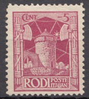 Italy Colonies Aegean Islands Egeo Rhodes (Rodi) 1929 Sassone#4 Mi#17 Perf. 11, Mint Hinged - Egeo