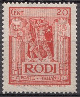 Italy Colonies Aegean Islands Egeo Rhodes (Rodi) 1932 Mi#107 Mint Hinged - Aegean