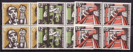 Saar 1957 Mi#404-406 Mint Never Hinged Blocks Of Four - Neufs