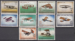 San Marino 1962 Planes Mi#719-728 Mint Never Hinged - Unused Stamps