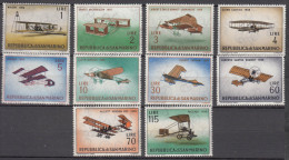 San Marino 1962 Planes Mi#719-728 Mint Never Hinged - Neufs