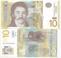 SERBIA 10  DINARA 2013. UNC AD Prefix - Serbia