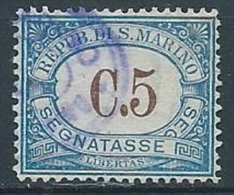 1925 SAN MARINO USATO SEGNATASSE 5 CENT - VA27-2 - Impuestos