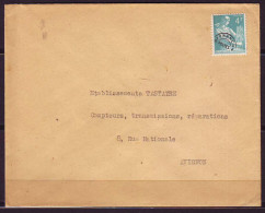 PREOBLITERE Moissonneuse  4f Bleu        Sur  LETTRE    Pour   AVIGNON Vaucluse - 1953-1960