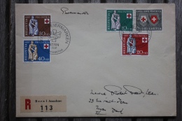 Enveloppe Affranchie Pro Patria Recommandée Pour Nyon Oblitération Bundesfeiermarken Bern - Storia Postale