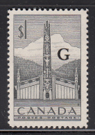 Canada MNH Scott #O32 G Overprint On $1 Totem Pole - Sobrecargados