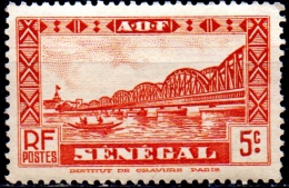 SENEGAL 1935  Faidherbe Bridge, Dakar - 5c - Orange  MH - Unused Stamps