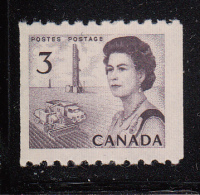 Canada MNH Scott #466 3c Prairies Coil Single - Centennials - Unused Stamps