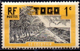 TOGO 1924 Coconut Palms - 1c - Black And Yellow  MH - Unused Stamps